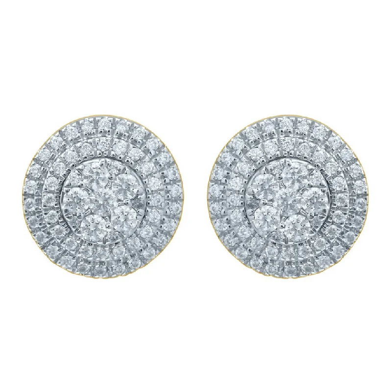 Hoop earrings with circle designs for a classic and timeless shape-10K 0.47-0.55CT D-EARRINGS