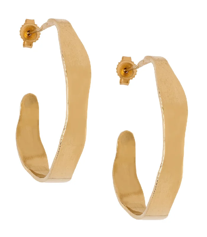 Best hoop earrings with snake chain details for a sleek and modern touch-Medium Torn Paper Hoops