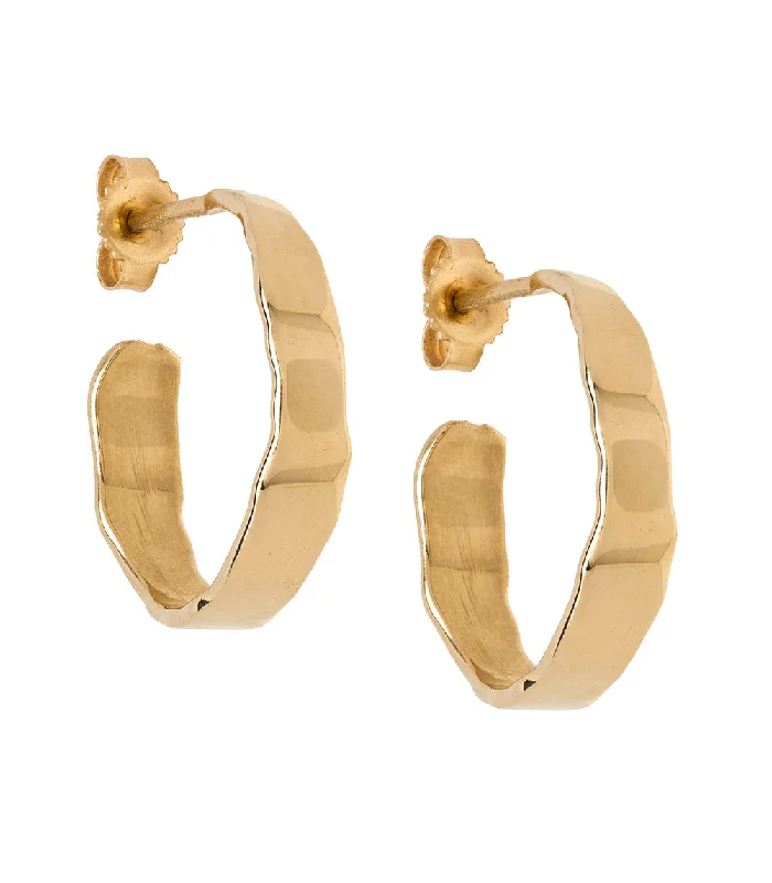 Best hoop earrings with Swarovski crystals for added sparkle and luxury-Small Torn Paper Hoops