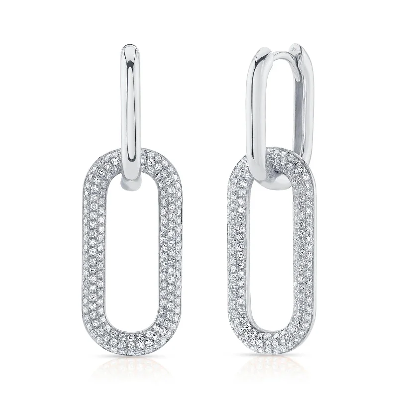 Best hoop earrings with vintage-style detailing for a nostalgic and timeless look-Diamond Pavé Earrings