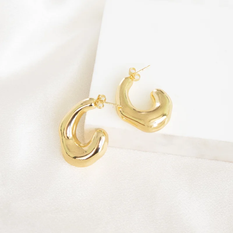 Best hoop earrings with minimal embellishments for a sleek and modern look-Big Bold U Shaped Earrings