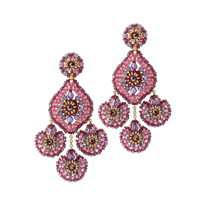 Hoop earrings with circle designs for a classic and timeless shape-MIGUEL ASES  BETHANY PINK MIX EARRINGS