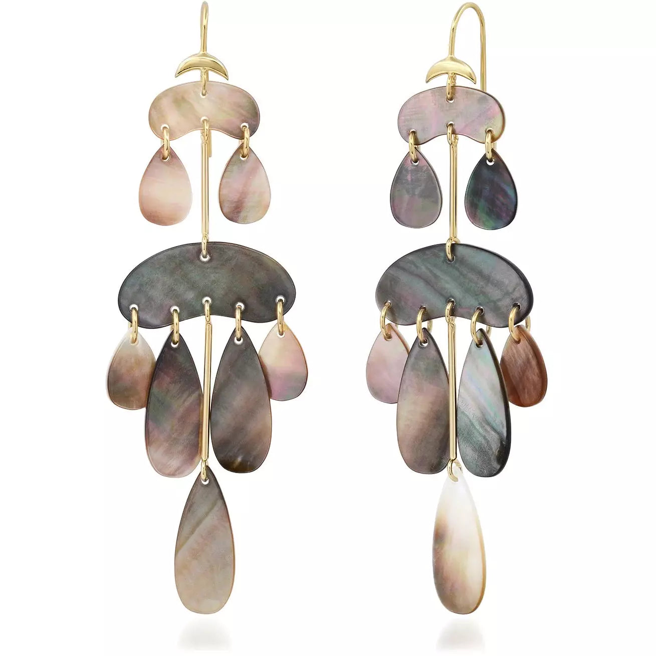 Hoop earrings with intricate designs for a unique and artistic appearance-TAI Mother of Pearl Chandelier Earrings