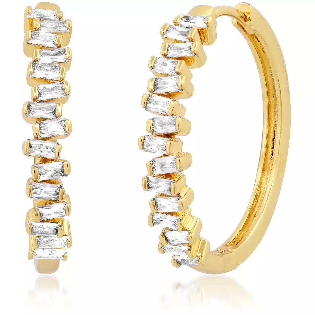 Lightweight hoop earrings for comfortable and all-day wear-TAI Beget CZ Hoop Earrings