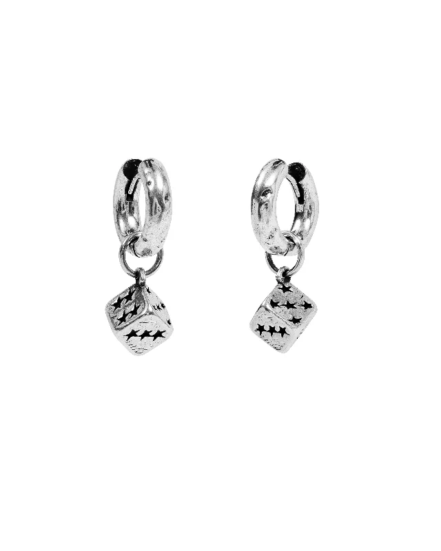 Best hoop earrings with lever-back closures for secure and easy wear-Dice Earring