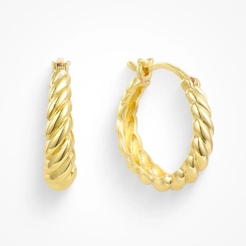 Hoop earrings with heart-shaped frames for a romantic and feminine look-Don't Get It Twisted Earrings