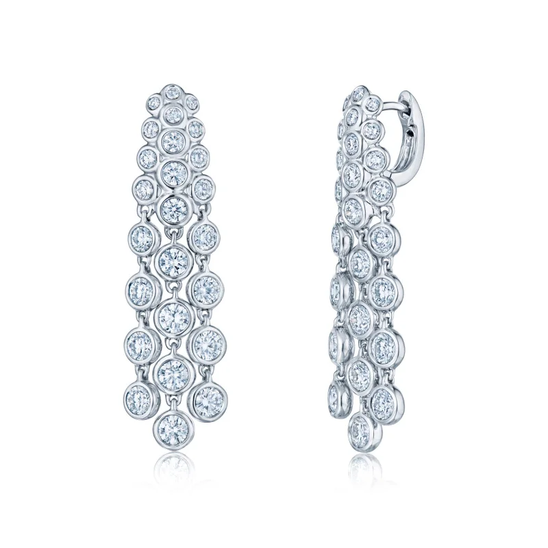 Best hoop earrings with cubic zirconia for a budget-friendly, dazzling look-Waterfall Fringe Earrings with Diamonds