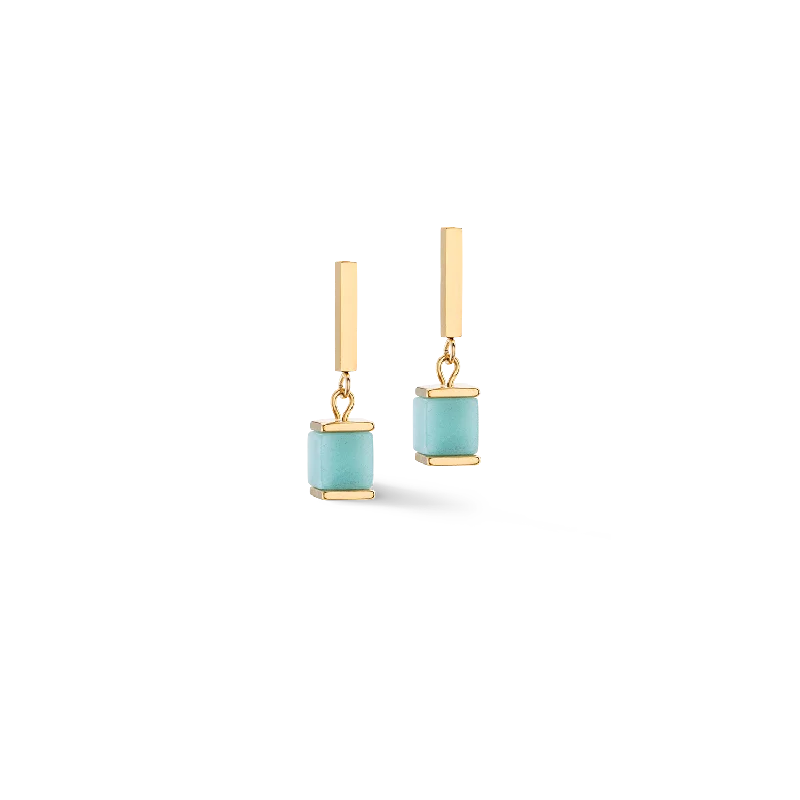 Hoop earrings with polished metal for a shiny and high-quality finish-Earrings Precious Statement Cubes multicolour-gentle