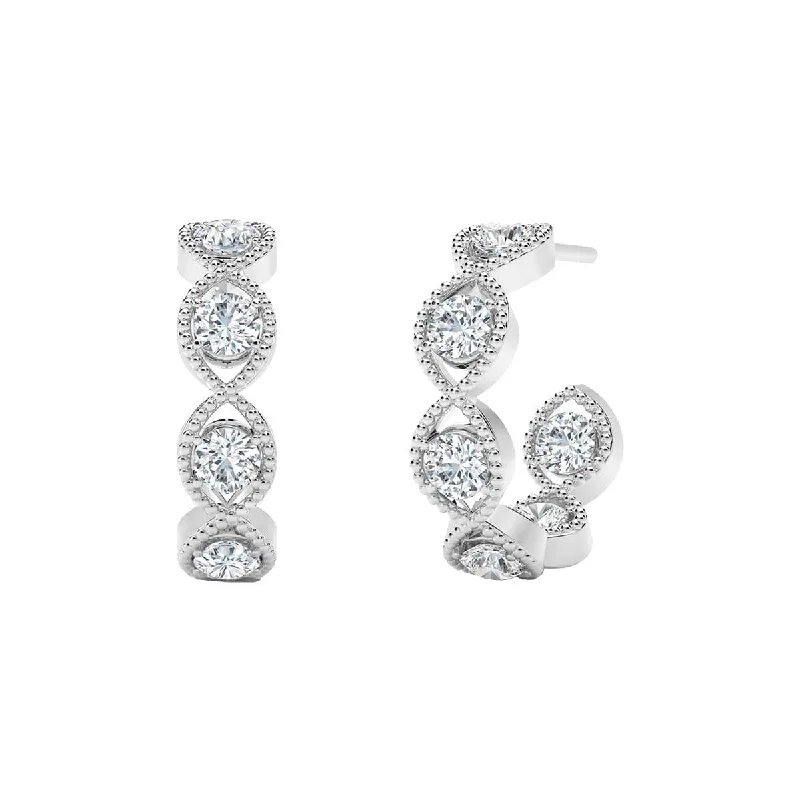 Best hoop earrings with minimal embellishments for a sleek and modern look-Diamond Tribute Hoops