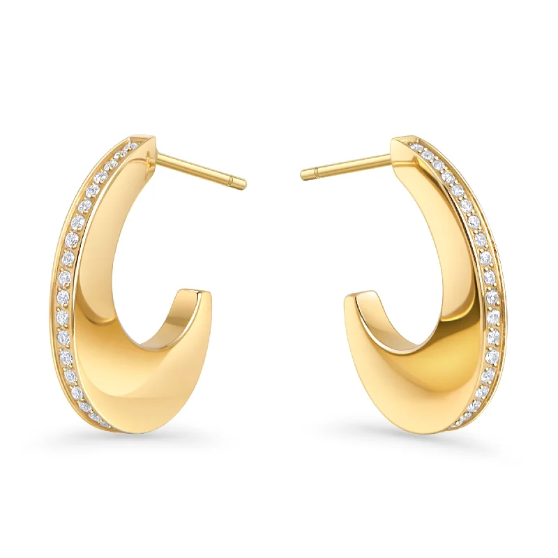 Hoop earrings with abstract shapes for an artistic and creative touch-Ella Hoop Earrings