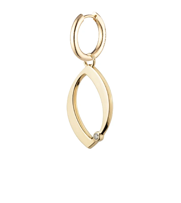 Large hoop earrings for a bold and statement-making fashion accessory-Engravable Number 0 : Oversized Small Chubby Ear Hoop