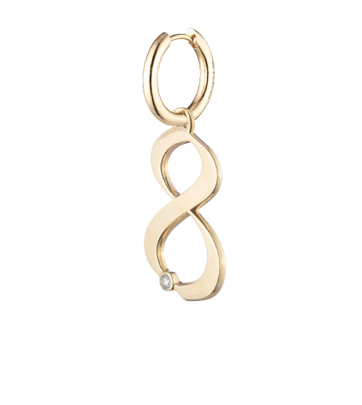 Hoop earrings with oversized designs for a bold, fashion-forward statement-Engravable Number 8 : Oversized Small Chubby Ear Hoop