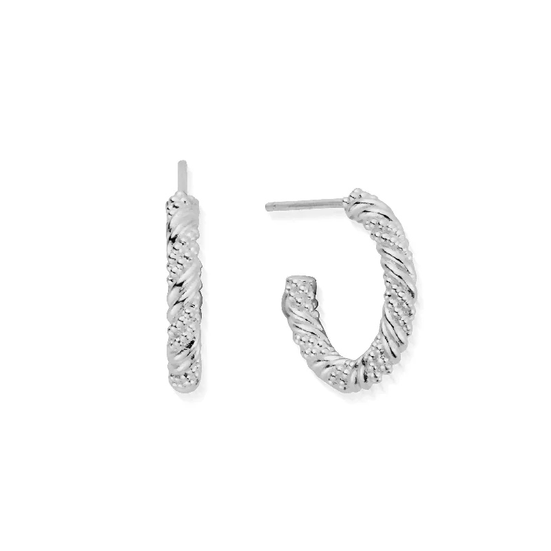 Hoop earrings with gold accents for a warm, elegant statement piece-Entwined Passion Hoops