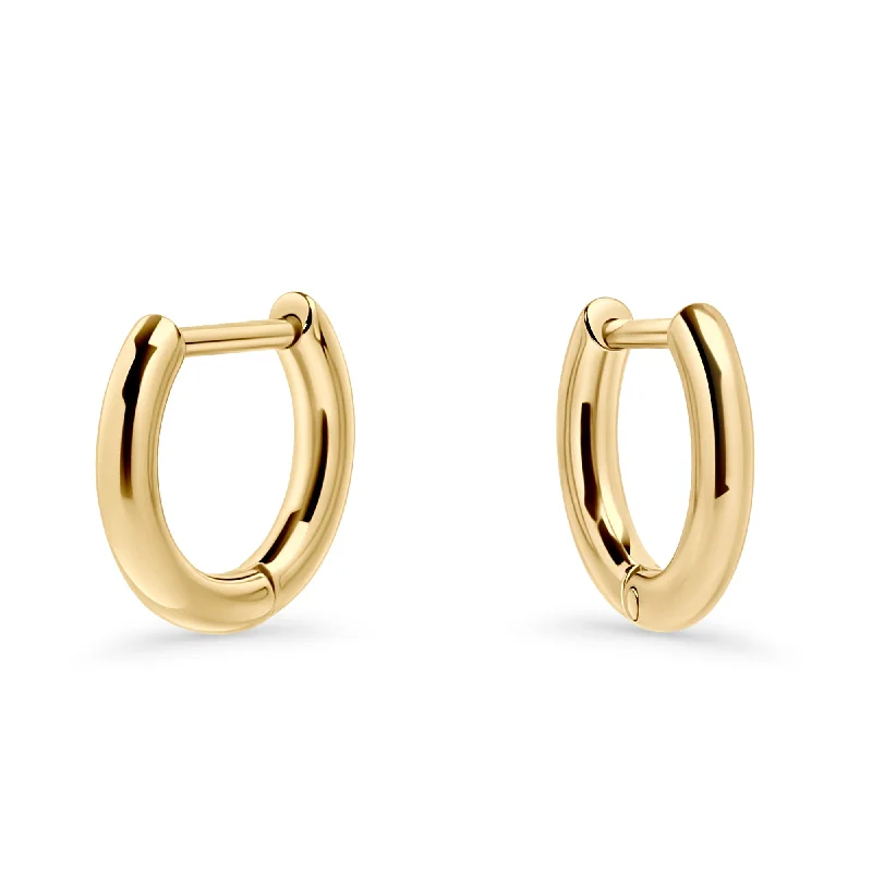 Hoop earrings with abstract shapes for an artistic and creative touch-Felipe Small Huggie Earrings