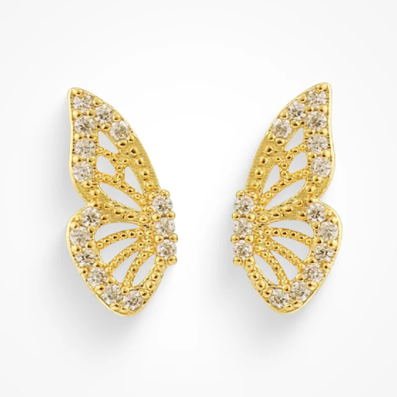 Hoop earrings with rhinestone-studded rims for a glamorous touch-Flutter Earrings