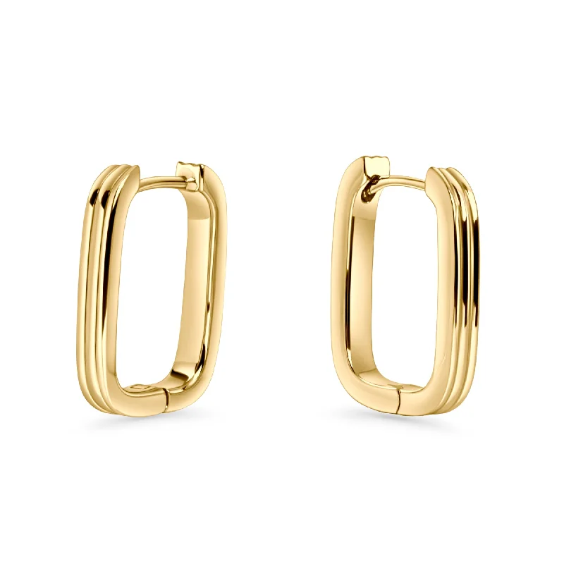 Best hoop earrings with blackened metal for an edgy and bold appearance-Helios Huggie Earrings