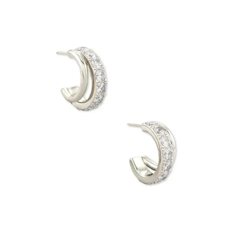 Small hoop earrings for a delicate and understated everyday wear-Huggie Silver Earrings by Kendra Scott