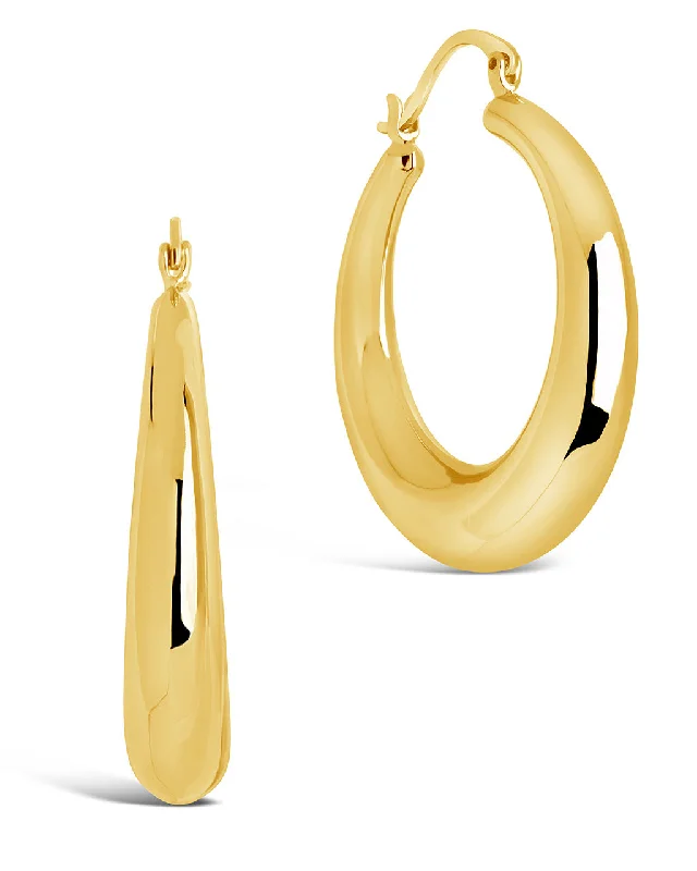 Hoop earrings with tortoiseshell designs for a chic and classic style-Kali Tube Hoop Earrings