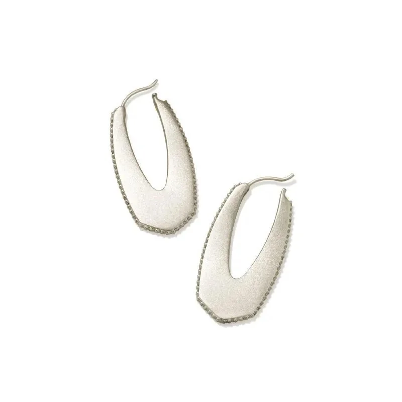 Hoop earrings with dangling charms for a playful and fun look-Kendra Scott | Adeline Hoop Earrings in Silver