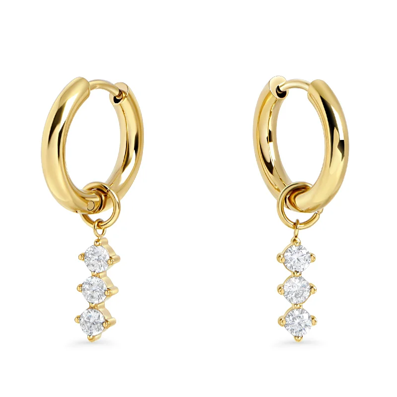 Best hoop earrings with minimal embellishments for a sleek and modern look-Lazuli Huggie Earrings