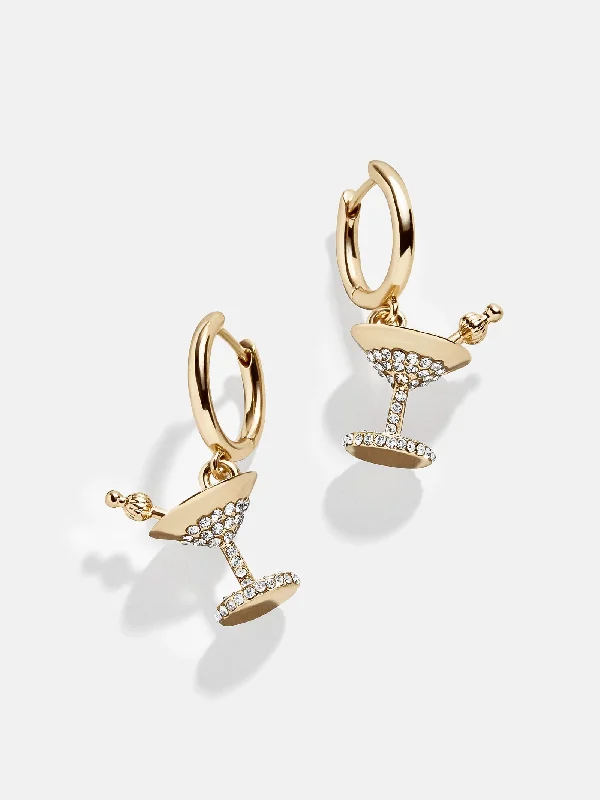 Best hoop earrings with crescent-shaped designs for a bold, moon-inspired style-Down and Dirty Earrings - Gold/Pavé