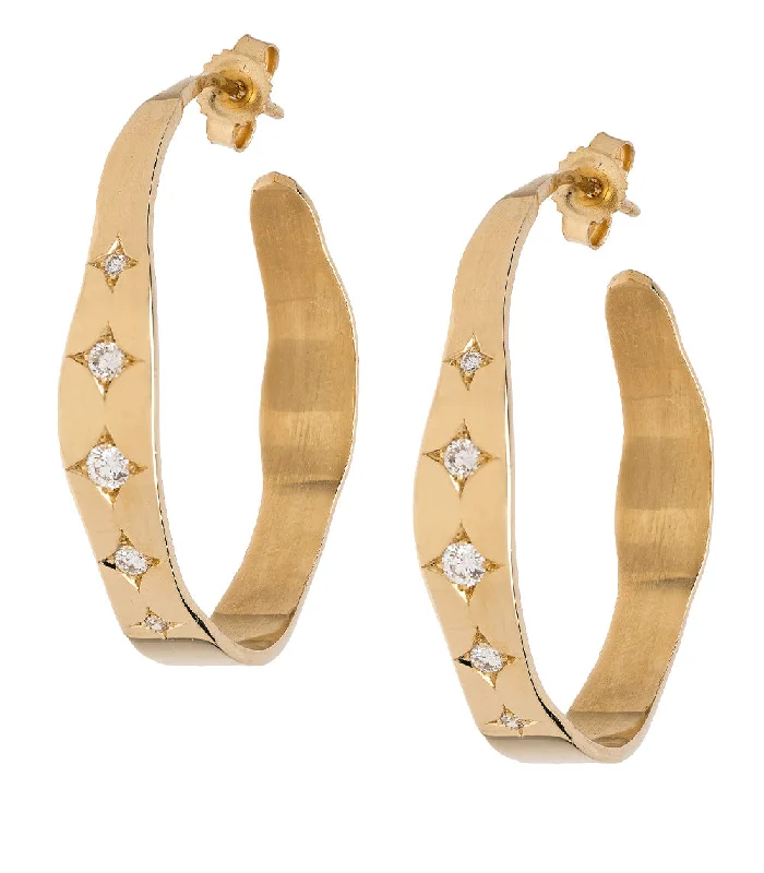 Medium hoop earrings for an everyday look with the perfect balance of style-Medium Torn Paper Hoops