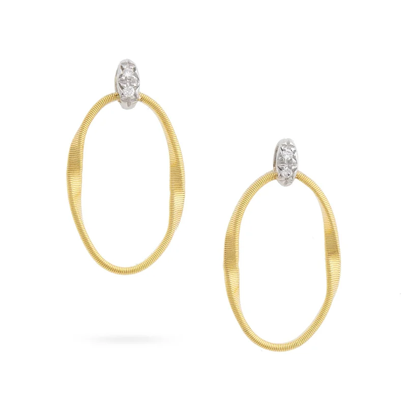 Best hoop earrings with twisted rope designs for a nautical-inspired style-Marrakech Onde Diamond Link Earrings