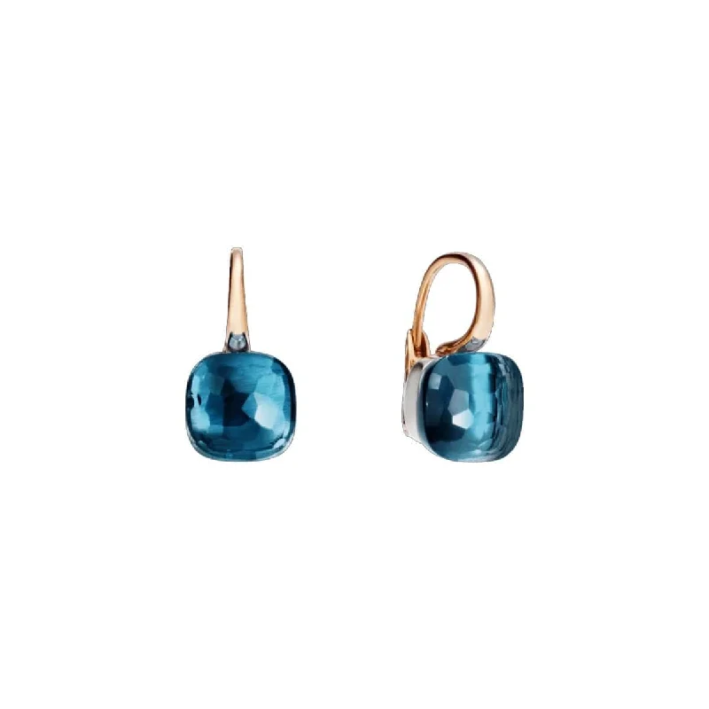 Hoop earrings with pearl accents for a chic and classic style-London Blue Topaz Nudo Classic Earrings