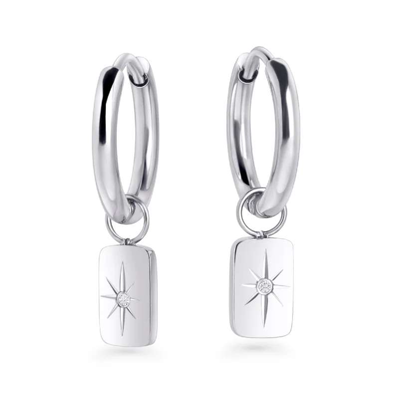 Hoop earrings with infinity loop designs for a continuous and eternal shape-Polaris Huggie Earrings