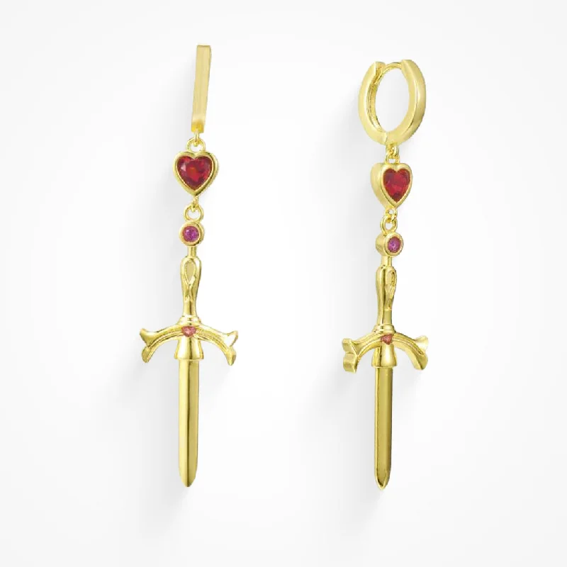 Best hoop earrings with detachable studs for a versatile and adjustable accessory-Queen of Hearts Earrings