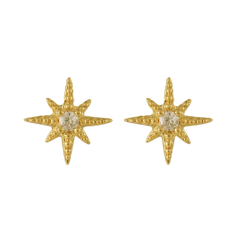 Best hoop earrings with geometric hexagon shapes for a modern, angular look-Radiant Star Earrings