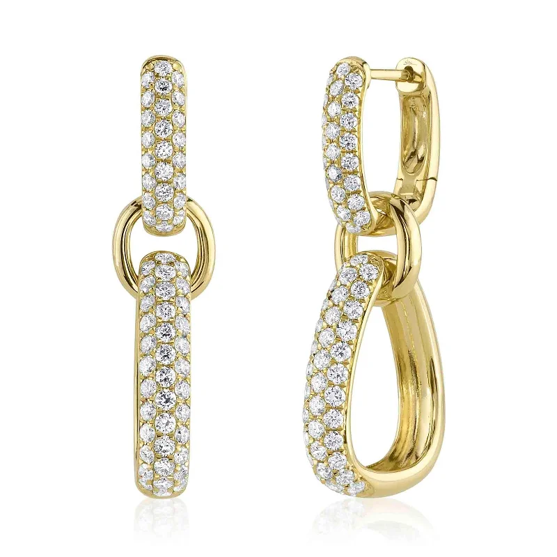 Best hoop earrings with geometric pendants for a modern, chic appeal-Diamond Dangle Earrings