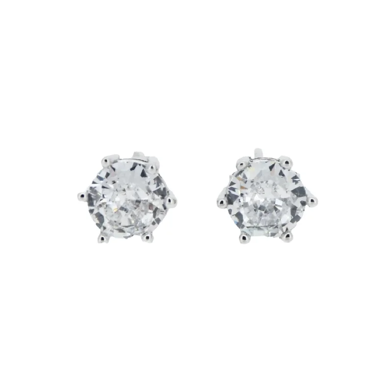 Lightweight hoop earrings for comfortable and all-day wear-Single Stone Diamond Studs