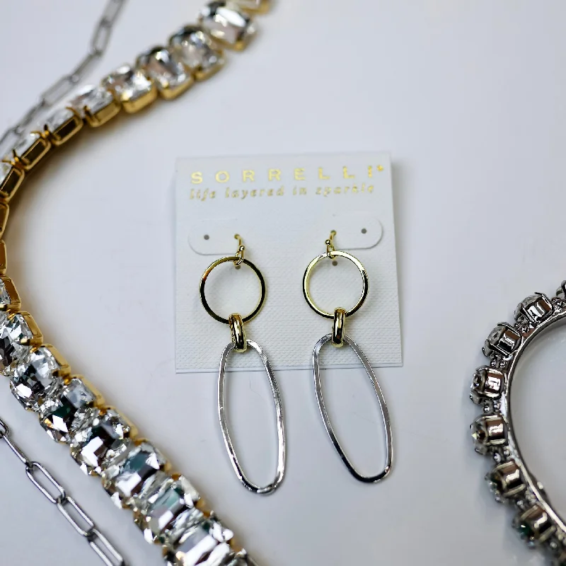 Classic hoop earrings with a thin profile for a sleek and subtle style-Sorrelli | Gwenyth Dangle Earrings in Mixed Metal