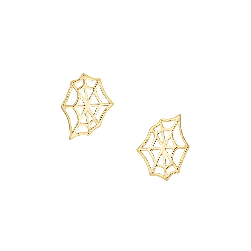 Best hoop earrings with stacked layers for a dimensional and bold look-Spiderweb Studs