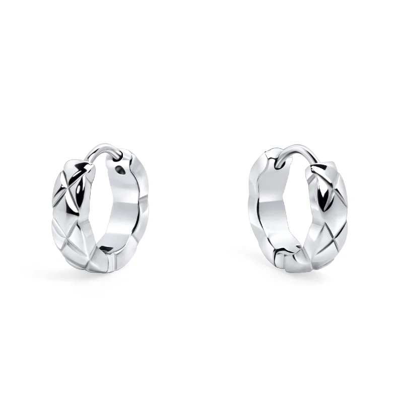 Best hoop earrings with twisted rope designs for a nautical-inspired style-Tempo Huggie Earrings