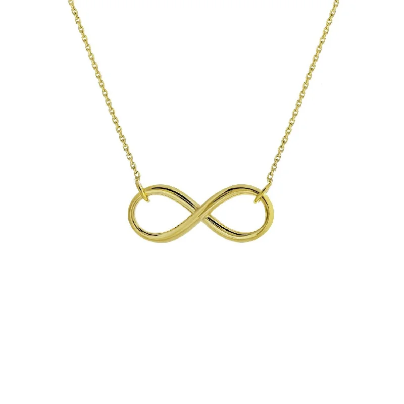 Simple necklaces and pendants with tiny charms for a delicate and casual vibe-Sabel Everyday Collection 14K Yellow Gold Infinity Necklace