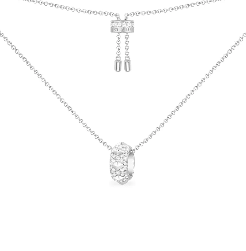 Best necklaces and pendants with glowing moonstone for an ethereal glow-Adjustable Necklace with Spike Pendant - silver