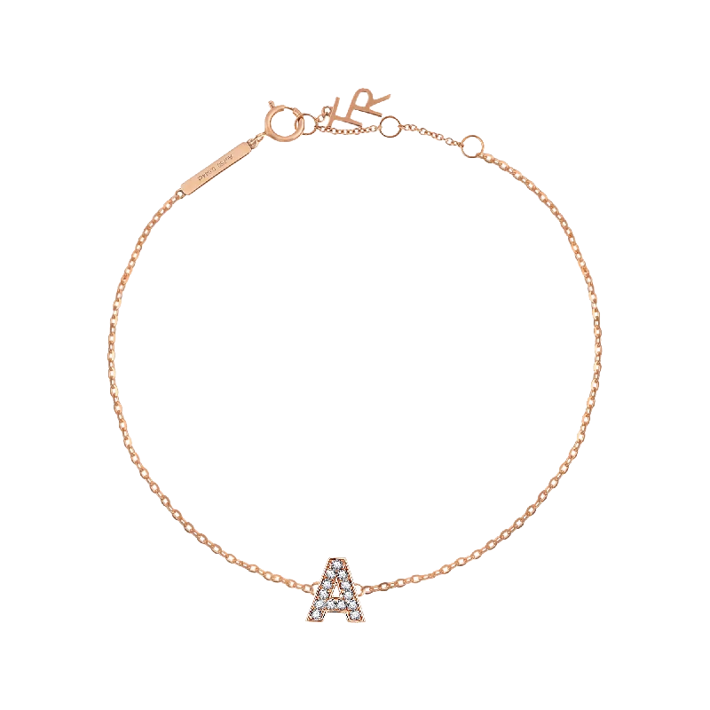 Wide bangle bracelets with bohemian designs for a bold and carefree style-Alphabet LGD pendant bracelet