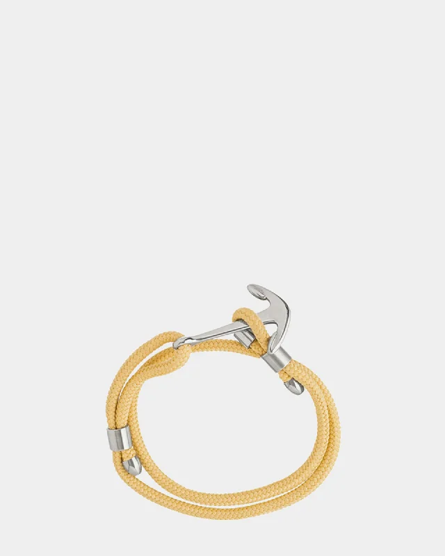 Best bangle bracelets with silver-plated finishes for an affordable and stylish accessory-Anchor Bracelet in Beige