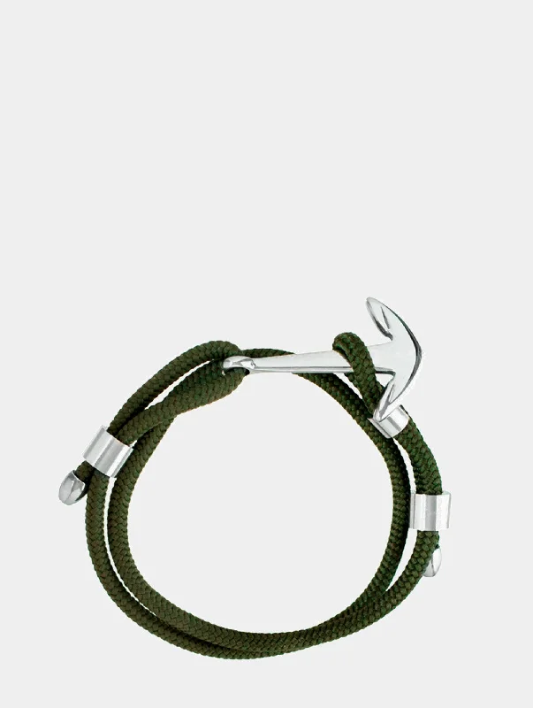 Classic bangle bracelets with clean lines for an elegant and versatile accessory-Anchor Bracelet in Green