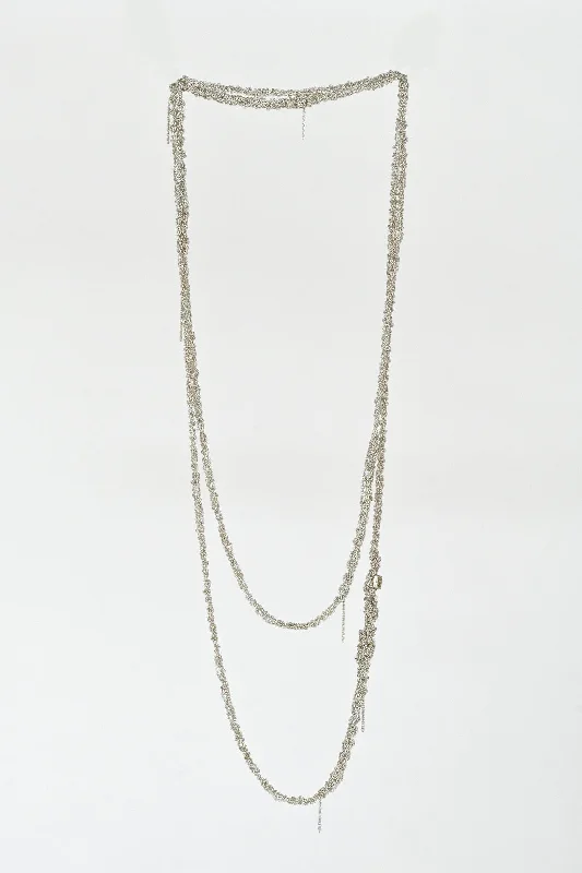 Simple necklaces and pendants with bar pendants for a sleek modern design-Simple Necklace, Silver