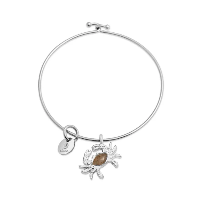 Best bangle bracelets with infinity symbols for a timeless and meaningful design-Beach Bangle - Crab