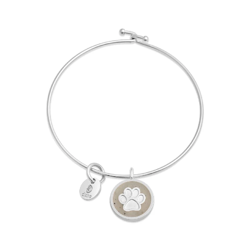 Art deco bangle bracelets with bold lines and shapes for a vintage-inspired flair-Beach Bangle - Paw Print