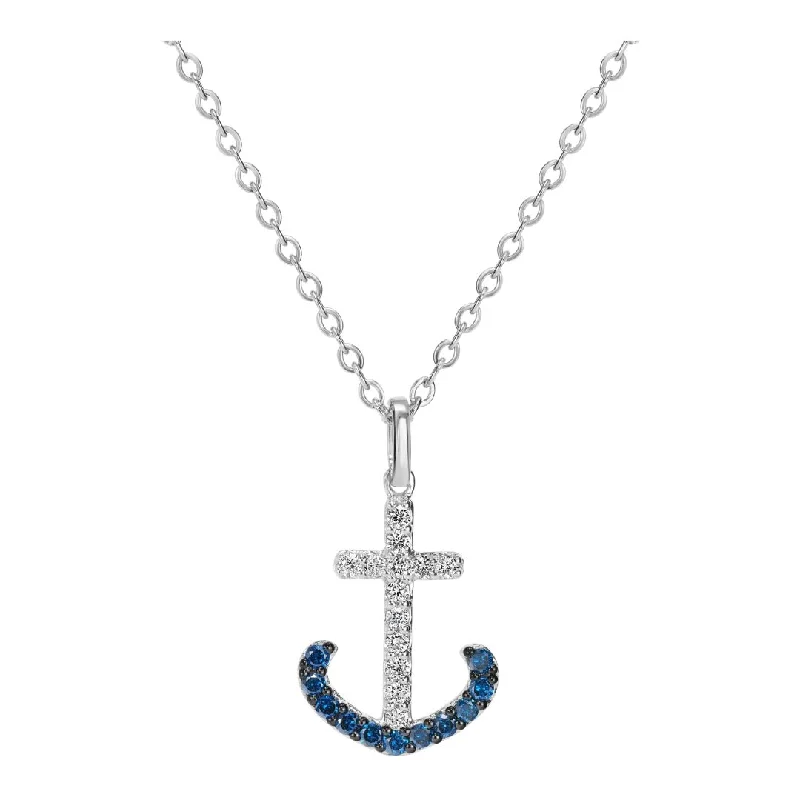 Beautiful necklaces and pendants with layered chains for a fashionable, chic look-Blue Diamond Pendant (Blue Diamond 0.69 cts. White Diamond 0.07 cts.)