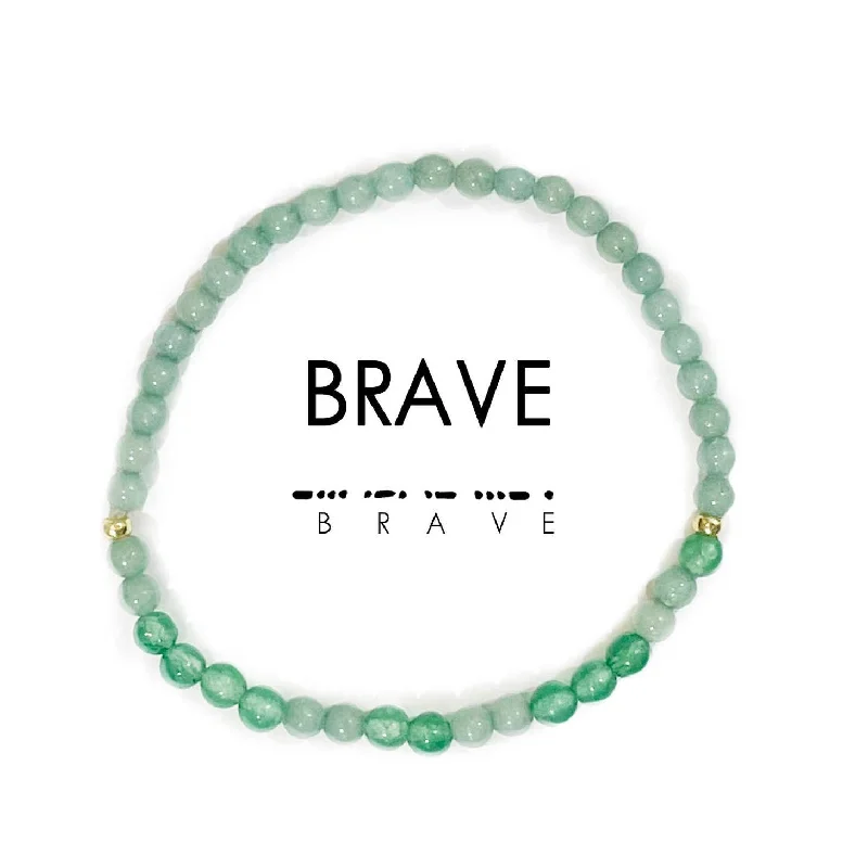 Best bangle bracelets with crystal inlays for a sparkling, glamorous appearance-Brave Morse Code Bracelet