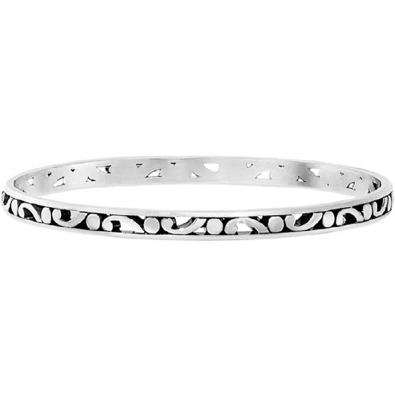 Best bangle bracelets with engraved floral patterns for a delicate and elegant design-Contempo Slim Bangle