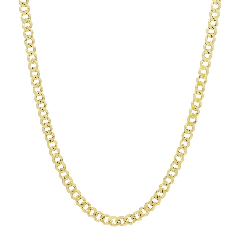 Best necklaces and pendants with cubic zirconia for a budget-friendly dazzling effect-Curb Chain in 14kt Yellow Gold (22 inches and 4.4mm)