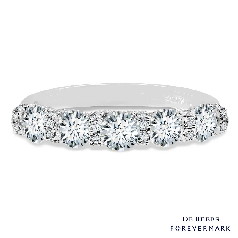 Best necklaces and pendants with gemstone clusters for a bold and colorful effect-Forevermark Diamond Wedding Band in 18kt White Gold (1 1/5ct tw)