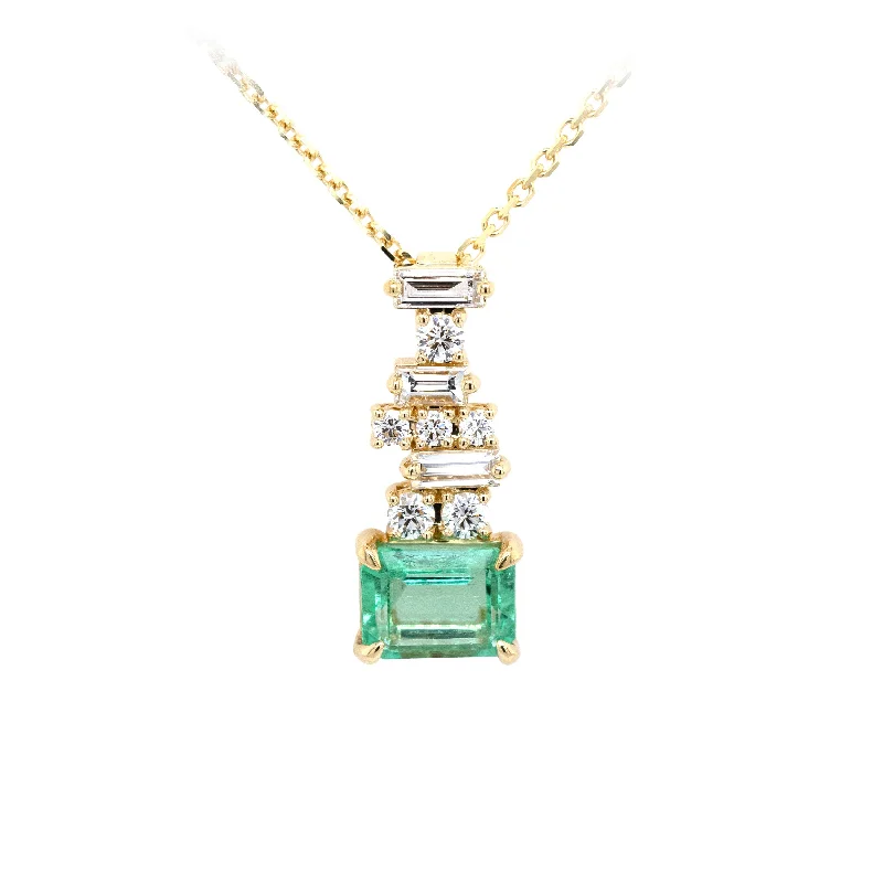 Best necklaces and pendants with infinity hearts for a romantic, eternal symbol-Diamond and Emerald Pendant